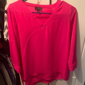 3/4 sleeve blouse, layered bottom- the Limited